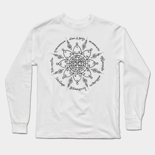 Sak Yant Flower (ligth colors) Long Sleeve T-Shirt